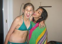 College girl in short